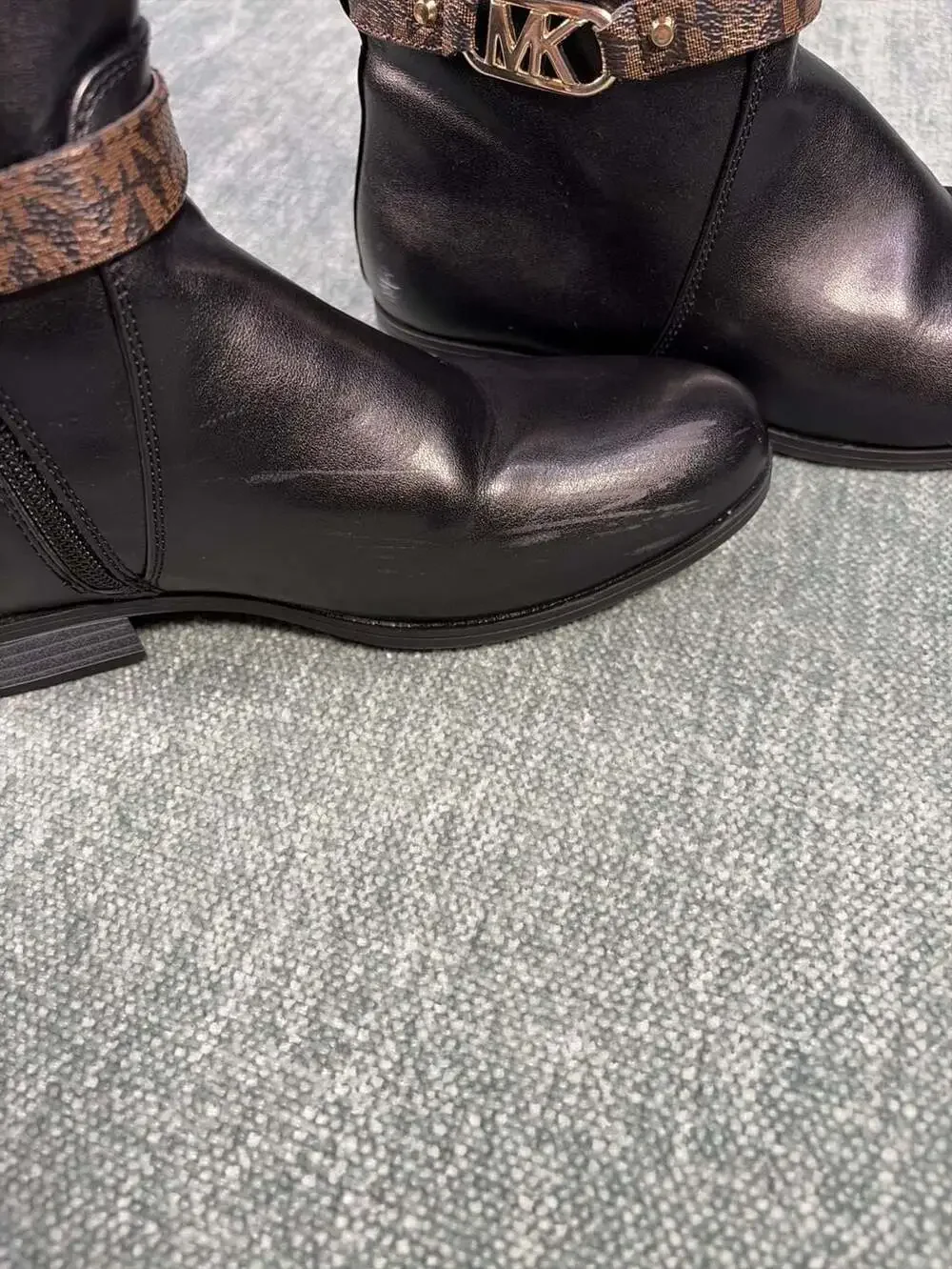 Michael Kors Riding Boots Tall Shaft Finley Bransyn Logo Detail Size 5